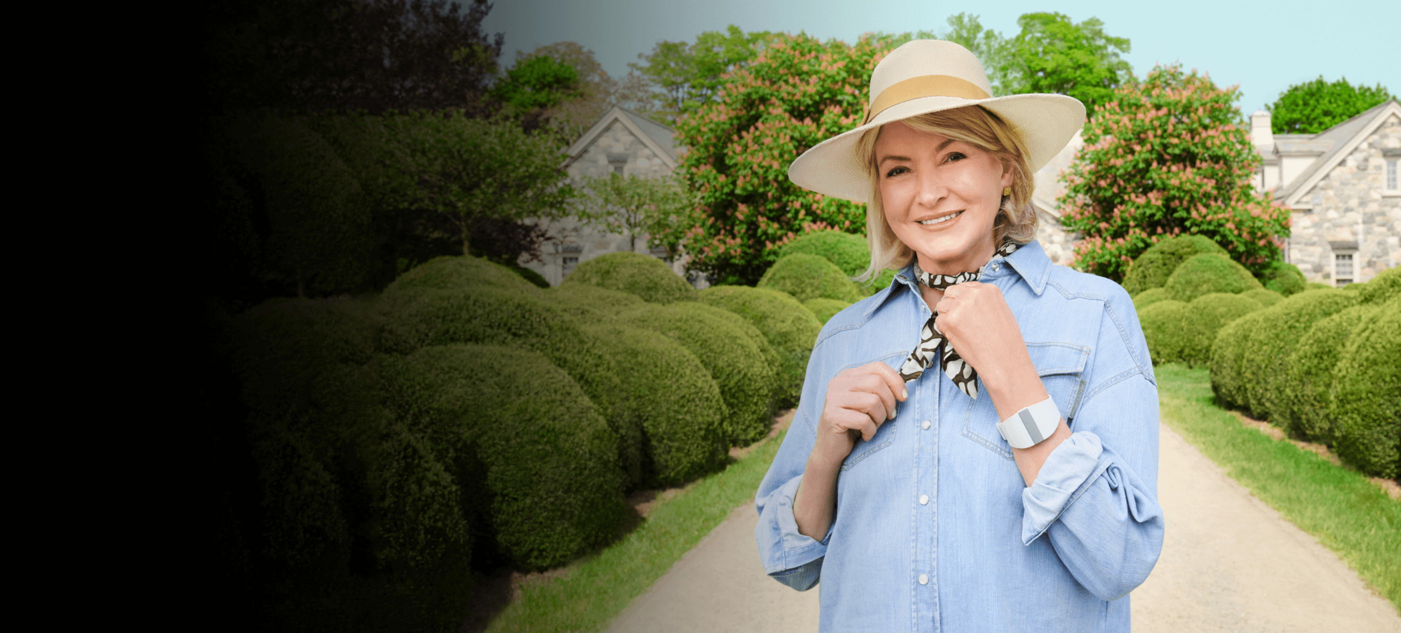 Martha Standing in a Garden Path